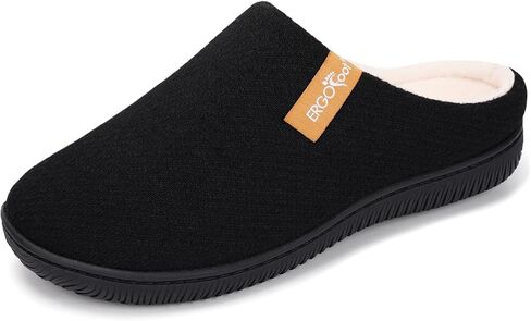 ERGOfoot Orthopedic Slippers with Arch Support for Women Men | Orthotic House Shoes for Plantar Fasciitis, Breathable Knit Upper, Slip On, Non-Slip Soles in Saudi Arabia
