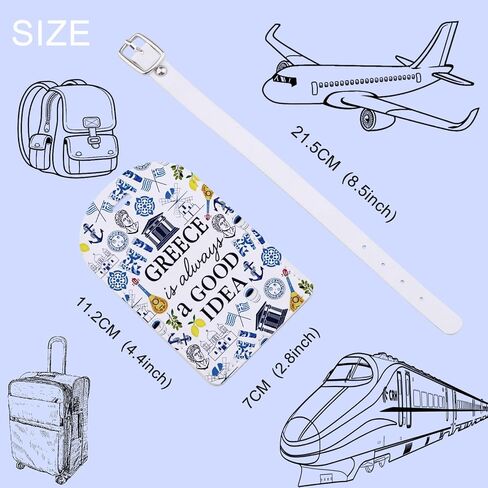 Greece is Always a Good Idea Gift Temple Travel Gift Greek Island Vacation Santorini Aegean Sea Trip Luggage Tag (Greece tag) in Kuwait