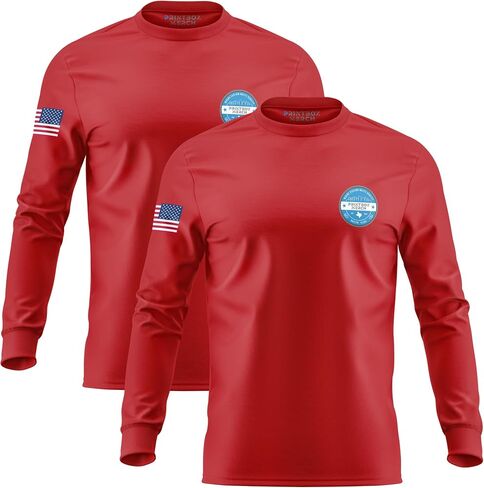2 Pack Custom Heavy Cotton Shirt for Men – Personalized Long Sleeve Tee Add Logo, Text, or Image Custom Shirts in Kuwait