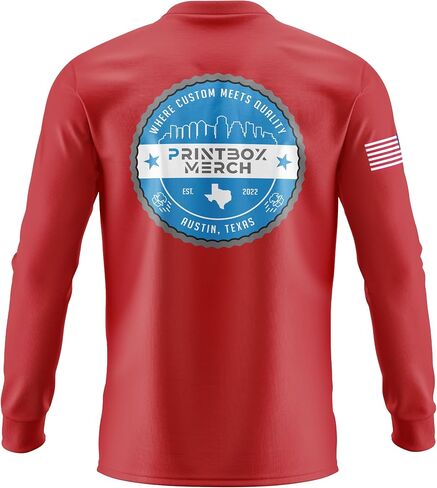 2 Pack Custom Heavy Cotton Shirt for Men – Personalized Long Sleeve Tee Add Logo, Text, or Image Custom Shirts in Kuwait