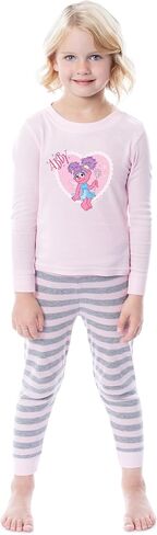 Sesame Street Girls' Abby Cadabby Heart 2 Piece Long Sleeve Pajama Set in Kuwait