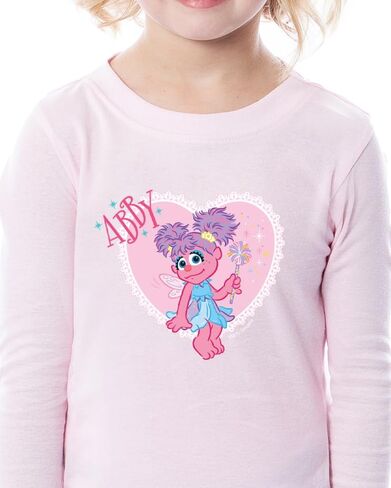 Sesame Street Girls' Abby Cadabby Heart 2 Piece Long Sleeve Pajama Set in Kuwait
