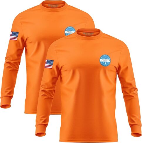 2 Pack Custom Heavy Cotton Shirt for Men – Personalized Long Sleeve Tee Add Logo, Text, or Image Custom Shirts in Kuwait