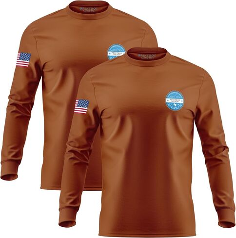 2 Pack Custom Heavy Cotton Shirt for Men – Personalized Long Sleeve Tee Add Logo, Text, or Image Custom Shirts in Kuwait