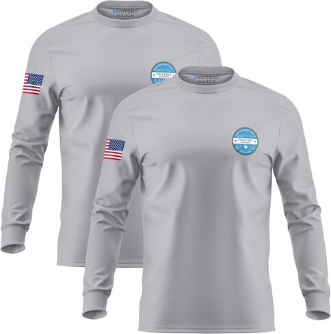 2 Pack Custom Heavy Cotton Shirt for Men – Personalized Long Sleeve Tee Add Logo, Text, or Image Custom Shirts in Kuwait