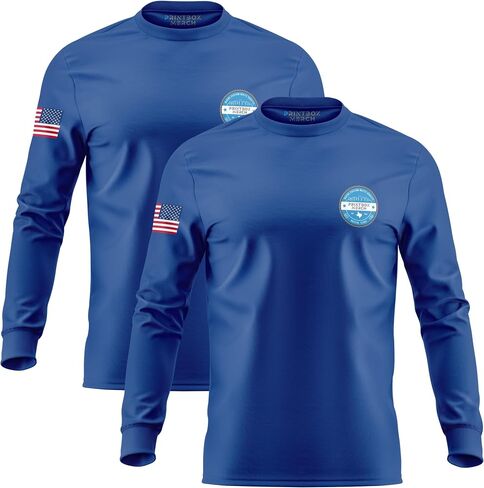 2 Pack Custom Heavy Cotton Shirt for Men – Personalized Long Sleeve Tee Add Logo, Text, or Image Custom Shirts in Kuwait