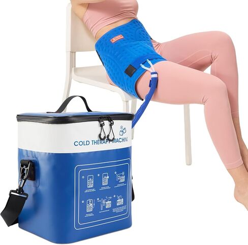 Cold Therapy Machine for Hip, Ice Machine Pain Relief for Post Surgery Recovery with Timer Temp Cryotherapy Leak-Proof Hip Pad 3 Adjustable Straps, Quiet Pump, Pressure Regulator for Sports Injuries in Saudi Arabia