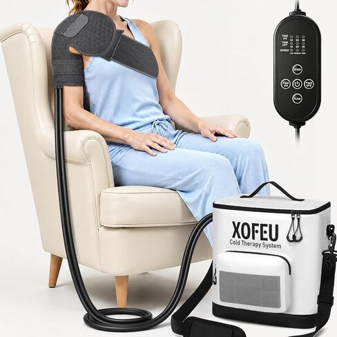 Ice Machine for Knee After Surgery, Program Timer Cold Therapy for Knee Replacement, FSA Eligible HSA, 19Qt Cryotherapy System for ACL, TKR & Sports Training Recovery, Pain Relief, Reduce Swelling in Saudi Arabia