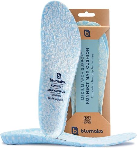 Blumaka Non-Slip Baseball-Ready Insoles for Cleats and Turf Shoes, High Cushion Stability Athletic Inserts, Arch Support & Plantar Fasciitis (Standard Fit, Men’s 6-6.5 | Women’s 7-7.5) in Saudi Arabia