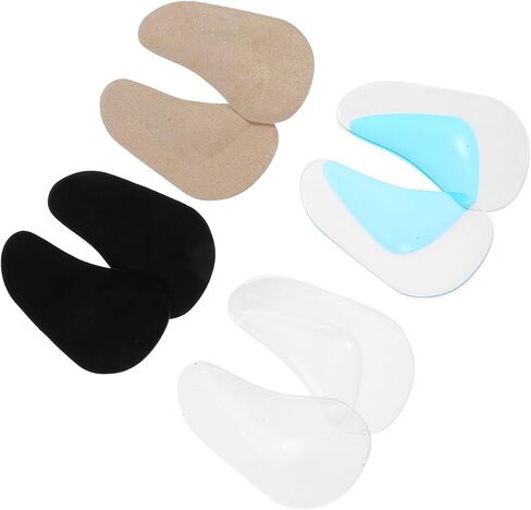TEHAUX 8pcs Orthotic Shoe Insoles Flat Foot Arch Gel Support Cushions for in-Toeing Correction, Healthy Foot Arch Pads for Toddlers and Children, 4 Pairs Small Size Clear Blue Black Beige in Kuwait