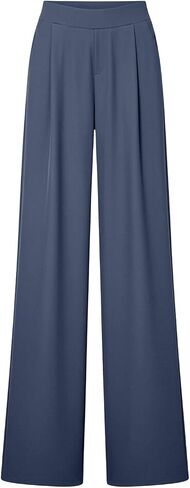 Ctreela Women Wide Leg Dress Pants Casual Flowy High Rise Palazzo Trousers with Pockets Work Office Streetwear Clothes in Kuwait