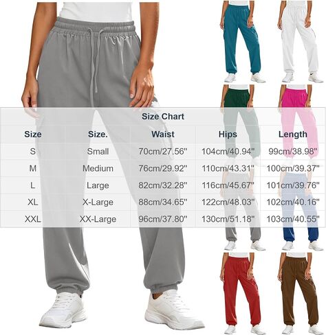 Sweatpants Women Drawstring Elastic Waisted Loose Fit Casual Baggy Lightweight Outdoor Workout Athletic Gym Jogger Pants in Kuwait