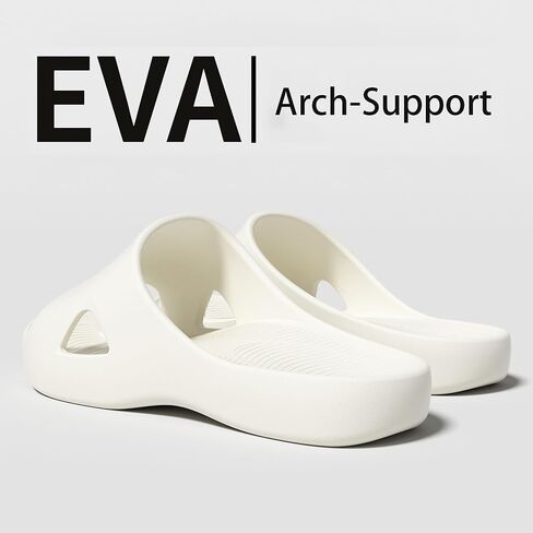 Arch-Support Men Women's Slide Sandals - Cushioned Cloud Summer Women House Slippers Comfy Shoes for Indoor Outdoor Pool Beach in Kuwait