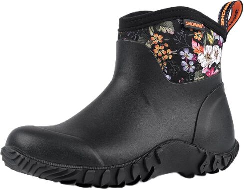 Showave Women's Garden Boots Ankle Rain Booties Waterproof Rubber Mud Boot for Yard Chore Barn Farm Outdoor in Kuwait