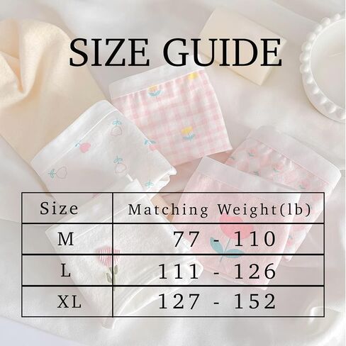 Women’s Cute Panties 5 Pack, Pink Tulip Floral Soft Breathable Kawaii Mid-Rise Underwear Briefs for Girls in Saudi Arabia