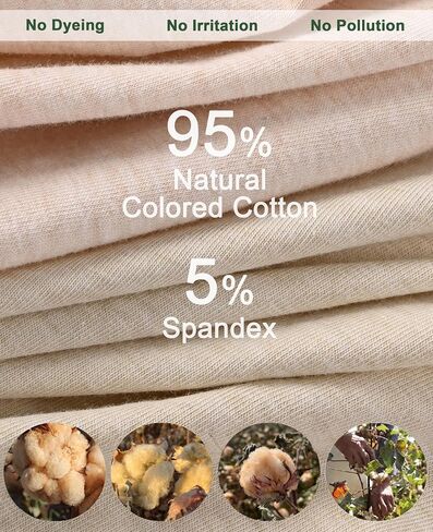 Sunm Boutique Undyed Cotton Underwear for Women, Natural Colored Cotton High Waisted Briefs, Skin-Friendly Women's Panties in Saudi Arabia