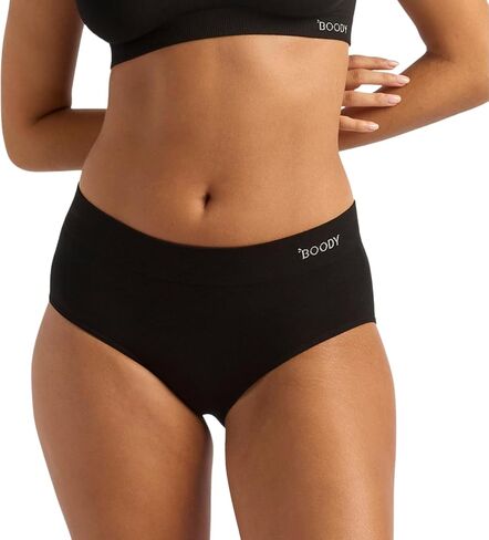 Boody -Midi Briefs -Women’s Underwear -Mid Rise, Mid-Full Coverage Fit -Flat-Ribbed Waistband -Bamboo Viscose in Kuwait