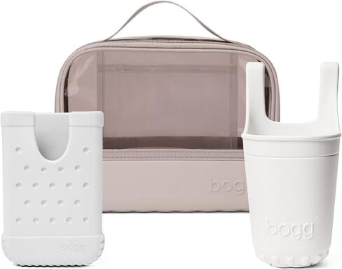 BOGG BAG Bundle – Boggs N’ Ends Travel Organizer (Mushroom) + Bevy Beverage Holder (White) + Call Me Phone Holder (White) – Durable, Washable, Tip-proof – Beach, Pool, Boat, Work, Sports in Saudi Arabia