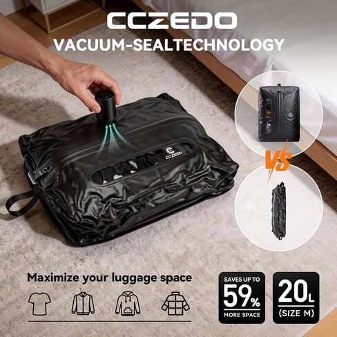 Compression Packing Cubes for Travel with Electric Pump, Vacuum Travel Organizer Set for Carry-On Luggage, Shoe Bag & Toiletry Bag, 5-Piece in Saudi Arabia