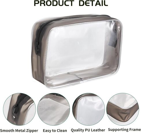 4PCS Diaper Bag Organizer Zipper Pouch Clear Travel Makeup Toiletry Storage Transparent Portable Travel Packing Clutch Cube Bags Small Cosmetic Bag Compact Car Accessories for Women Baby Nursing in Kuwait
