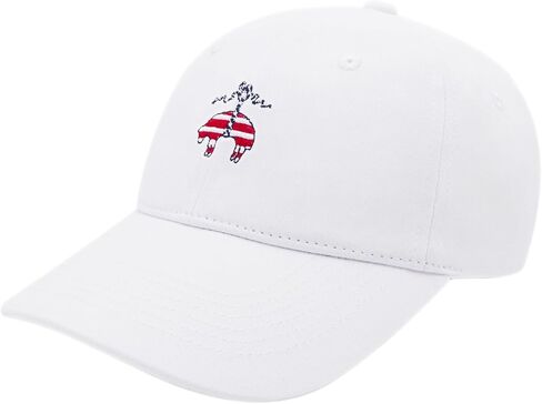 Brooks Brothers Men's America 250th 100% Cotton Twill Baseball Cap - Woven Logo One-Size Adjustable Hat in Saudi Arabia
