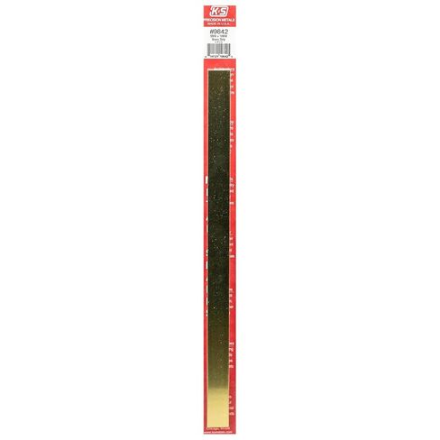 K&S 9842 Brass Strips, 0.5mm Thick x 18mm Wide x 300mm Long, 3 Strips, Made in The USA in Saudi Arabia