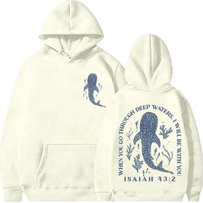 Whale Shark Hoodie Christian Hoodies Christian Sweatshirts for Women Jesus Hoodie Faith Sweatshirt Jesus Sweatshirt in Saudi Arabia