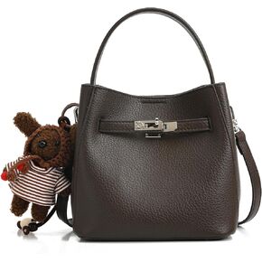 Ladies' wallet, light luxury bucket bag, lychee patterned handbag, high-end sense, one shoulder versatile crossbody bag in Saudi Arabia