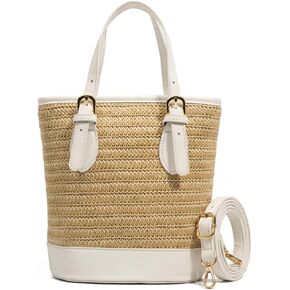 Summer Handbags for Women 2026 Straw Bucket Bag Crossbody Beach Purse with Top-Handle in Saudi Arabia