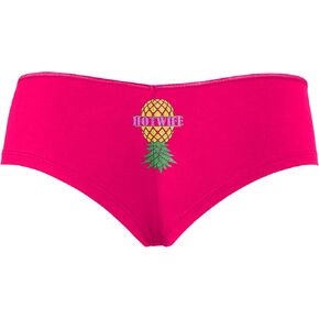Knaughty Knickers Upside Down Pineapple Hotwife Swinger Lifestyle Hot Pink Boyshort Panties With Adult Design in Kuwait