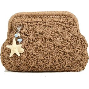 MYHOZEE Straw Clutch Purses for Women Woven Dumpling Crossbody Purse Small Raffia Shoulder Handbag Summer Beach Vacation Bag in Saudi Arabia