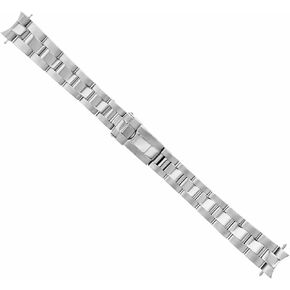 Ewatchparts 14mm Oyster Watch Band Compatible With Rolex Lady Yachtmaster Shiny Center Solid End Piece in Kuwait