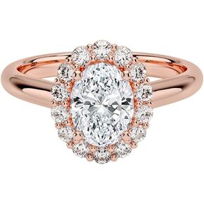1-3 Carat IGI Certified Lab Grown Diamond Engagement Ring 10K 14K 18K Solid Gold Halo Lab Grown Diamond Ring Christmas Gift For Her in Kuwait