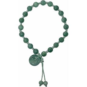 URED Grade A Natural Teal Jade Beads Bracelet for Women Adjustable Hand-Woven Rope Bracelet Peace Buckle Jade Stone Beads Chinese Feng Shui Attracts Wealth Good Luck Bracelets Birthday Christmas Gift(Green03) in Saudi Arabia