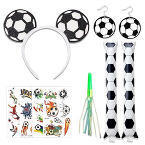 2026 World Soccer Fan Accessories for Women, Game Day Football Fan Merchandise with Soccer Earrings, Tattoos Stickers, Headband, Sports Outfits Accessories, Tournament Team Spirit Party Favors Gifts in Kuwait