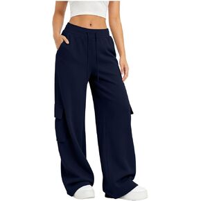 Barrel Cargo Sweatpants for Womens Wide Leg High Waisted Barrel Athletic Pants Hiking Joggers for Casual Camping in Kuwait