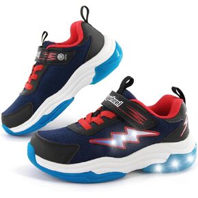 SKYWHEEL Kids Sneakers for Boys Light Up Shoes with Switch Tennis Running Athletic Shoes Toddler Size 10 to Big Kids Size 5 in Saudi Arabia