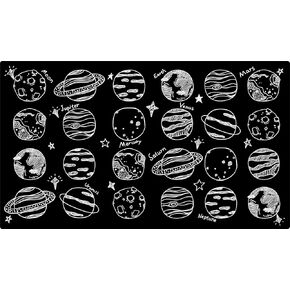 Booooom Jackson Large Classroom Rug for 24 Students – Abstract Planet Black & White Space Theme Carpet, 7'6"x13'1" Fade-Resistant Nylon Seating Rug for Preschool, Kindergarten, Elementary in Kuwait