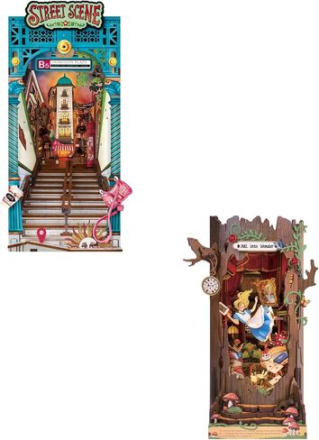 Rolife DIY Book Nook Kits Sunset Street Scene+Fall into Wonder in Kuwait