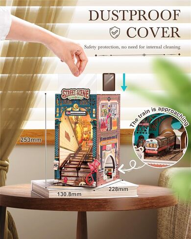 Rolife DIY Book Nook Kits Sunset Street Scene+Fall into Wonder in Kuwait
