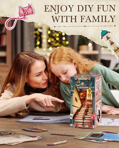 Rolife DIY Book Nook Kits Sunset Street Scene+Fall into Wonder in Kuwait