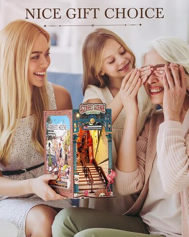 Rolife DIY Book Nook Kits Sunset Street Scene+Fall into Wonder in Kuwait