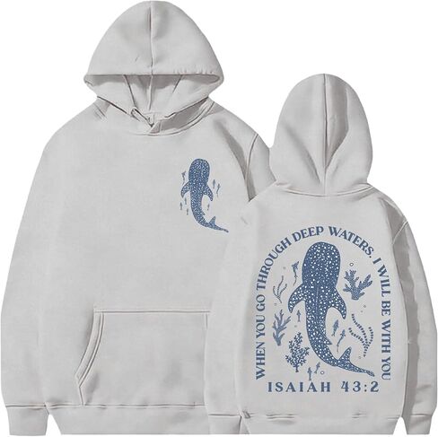 Whale Shark Hoodie Christian Hoodies Christian Sweatshirts for Women Jesus Hoodie Faith Sweatshirt Jesus Sweatshirt in Kuwait