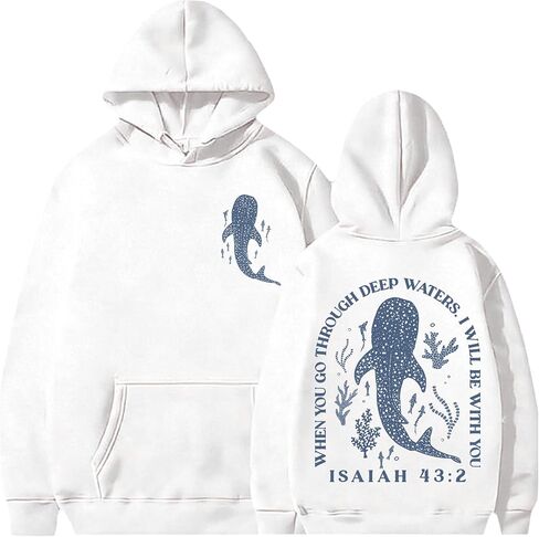 Whale Shark Hoodie Christian Hoodies Christian Sweatshirts for Women Jesus Hoodie Faith Sweatshirt Jesus Sweatshirt in Kuwait