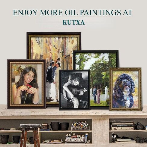 KUTXA commission a painting 100% handmade customization Personalized People and Pet portrait painting，Family Portraits，Wedding Portrait Painting，Custom oil painting from photo Hand-Painted on Canvas in Saudi Arabia