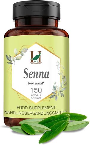 H&C Senna Tablet | Natural Stool Softner Supplement for Women & Men | for Acute and Short-Term Constipation | for Smooth Move of Stool |150 Counts in Saudi Arabia