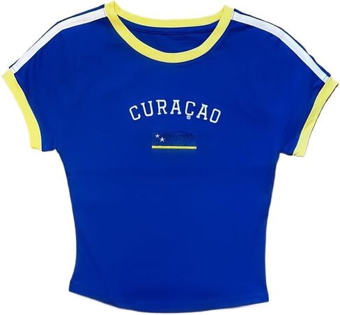 Vintage Graphic Baby Tees for Women Y2k Slim Fit Short Sleeve Crop Tops Embroider Streetwear Summer Going Out Tops in Saudi Arabia