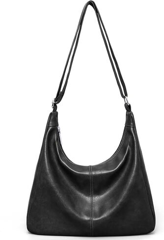 Hobo Bags for Women Vegan Leather Purses Slouchy Shoulder Bag Womens Tote Crossbody Foldable Ladies Handbag in Kuwait