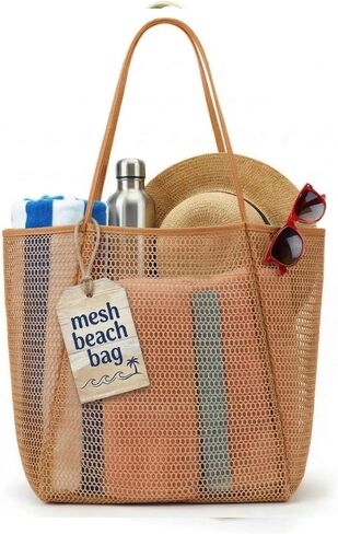 Beach Tote Bag for Women – Waterproof Mesh Tote Bag, Large Capacity Sandproof Beach Bags for Travel in Kuwait