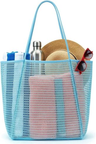 Beach Tote Bag for Women – Waterproof Mesh Tote Bag, Large Capacity Sandproof Beach Bags for Travel in Kuwait